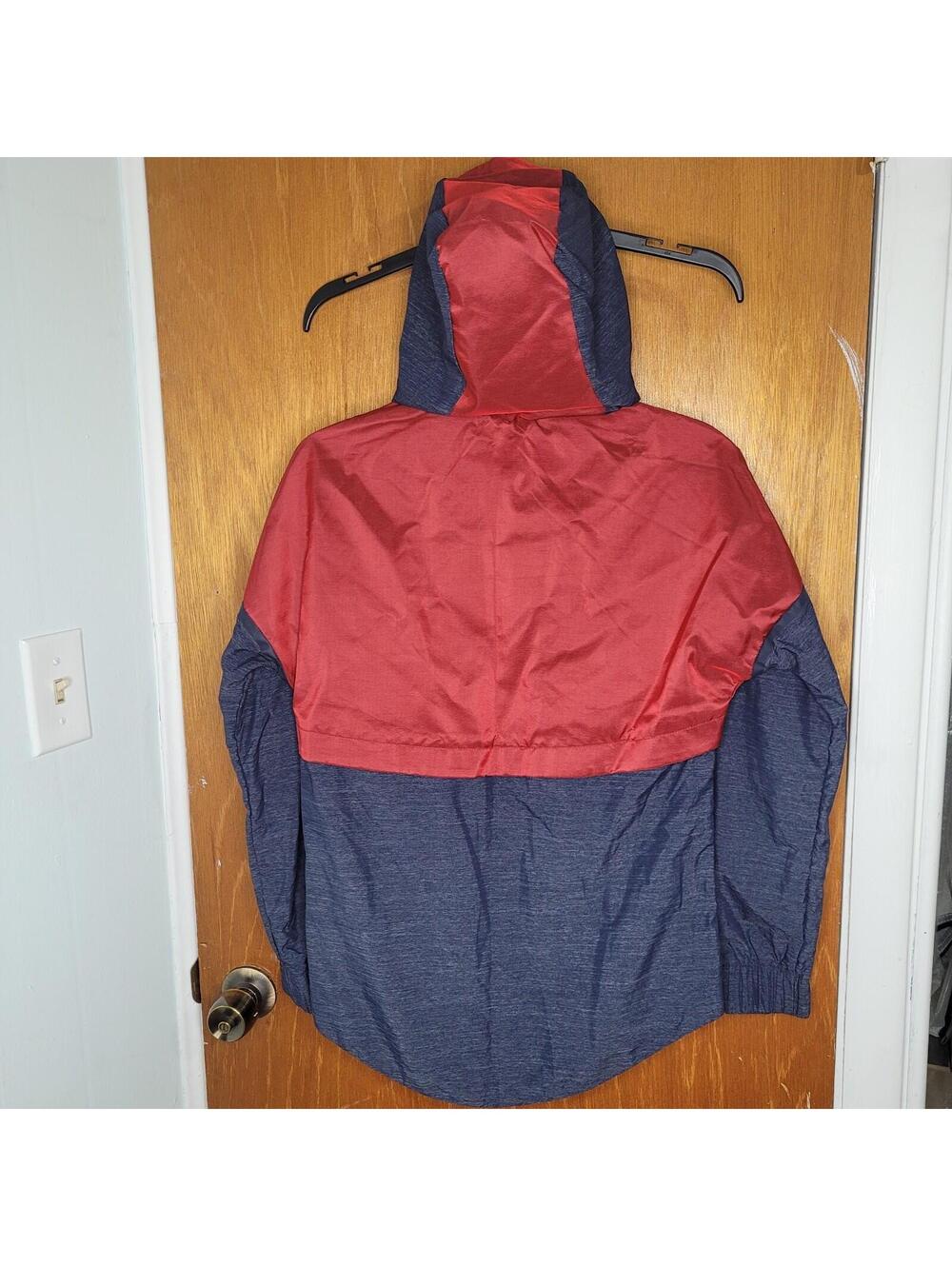 Nike Sportswear Jacket Womens Small Red Navy Windrunner Windbreaker Full Zip NWT - Picture 2 of 9